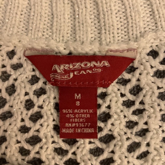 White sparkling knitted cover shirt | Kids M(8) - Picture 3 of 3